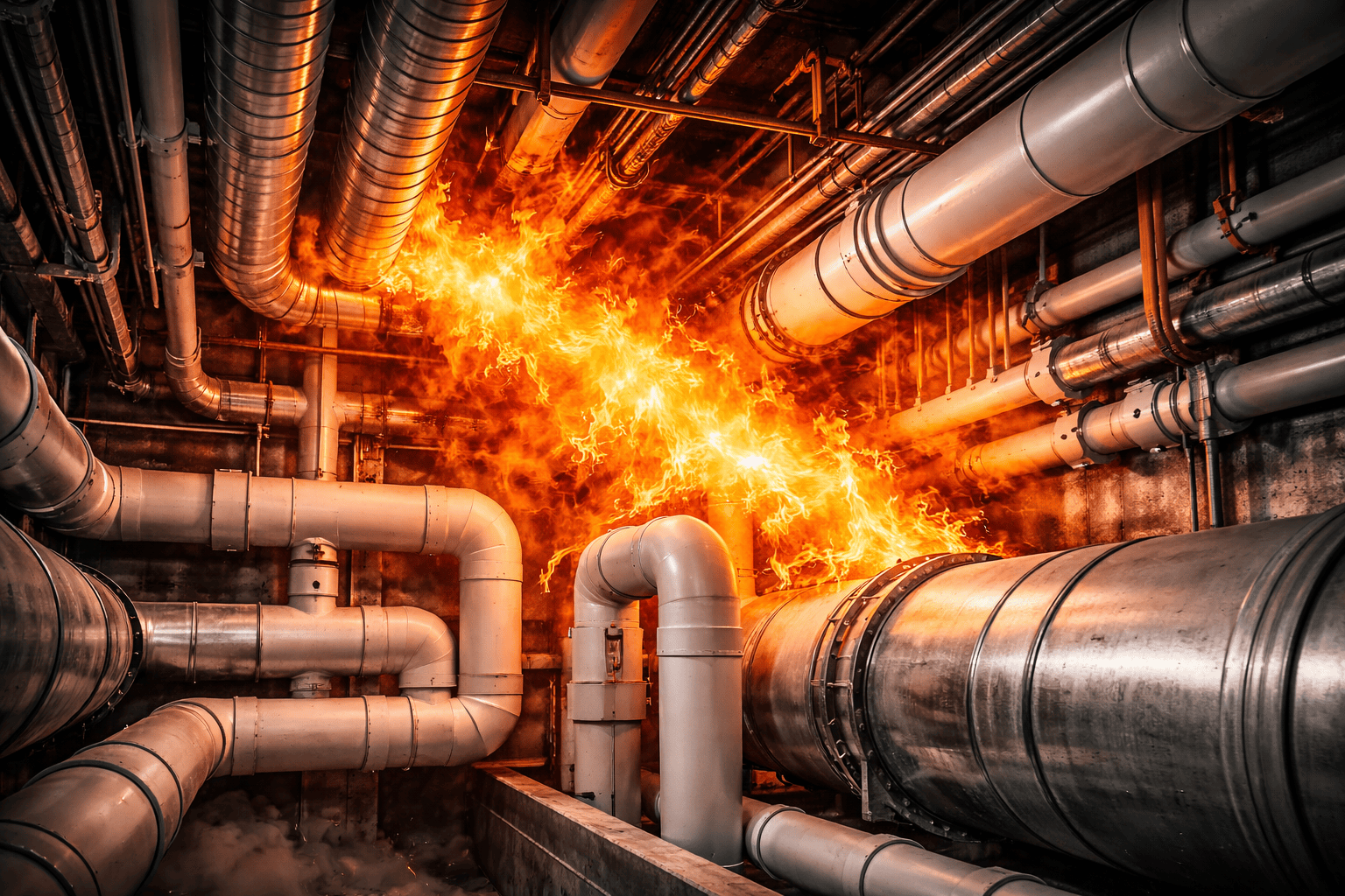 Fire spreading through conduits